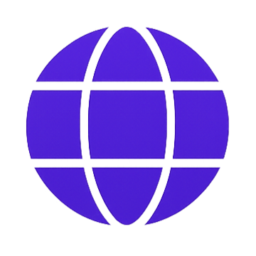 Ícono de mundo representando tecnología global